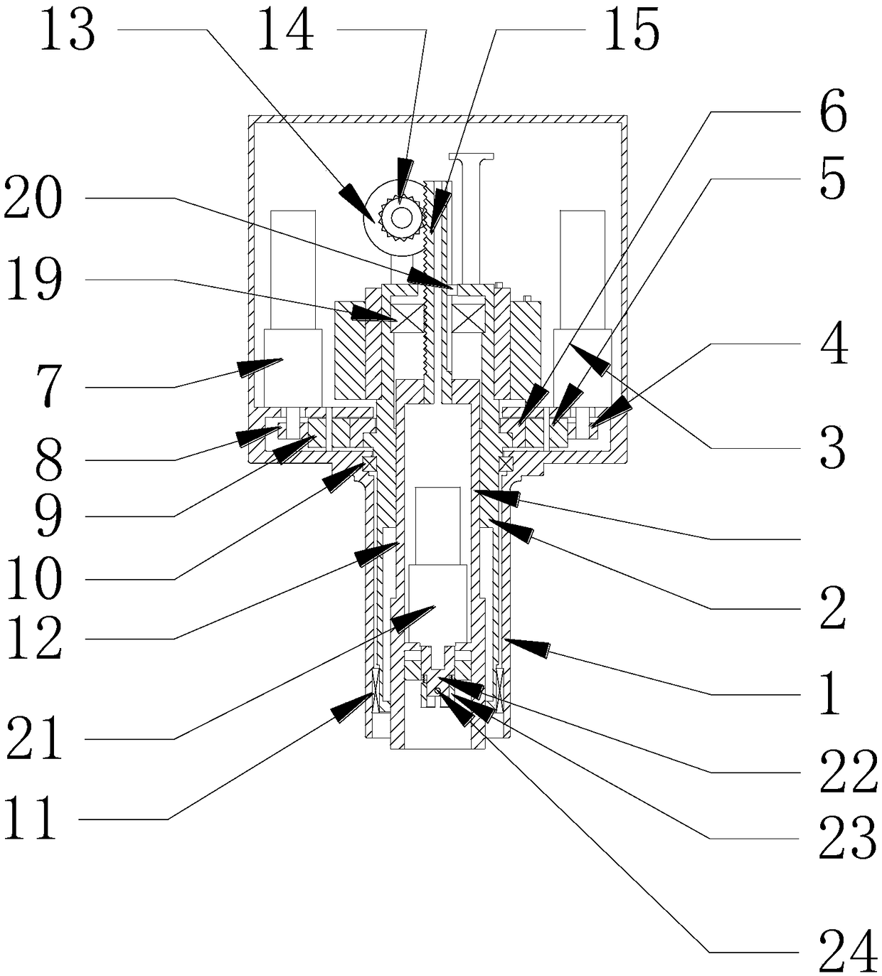 Mechanical arm wrist joint used under nuclear environment