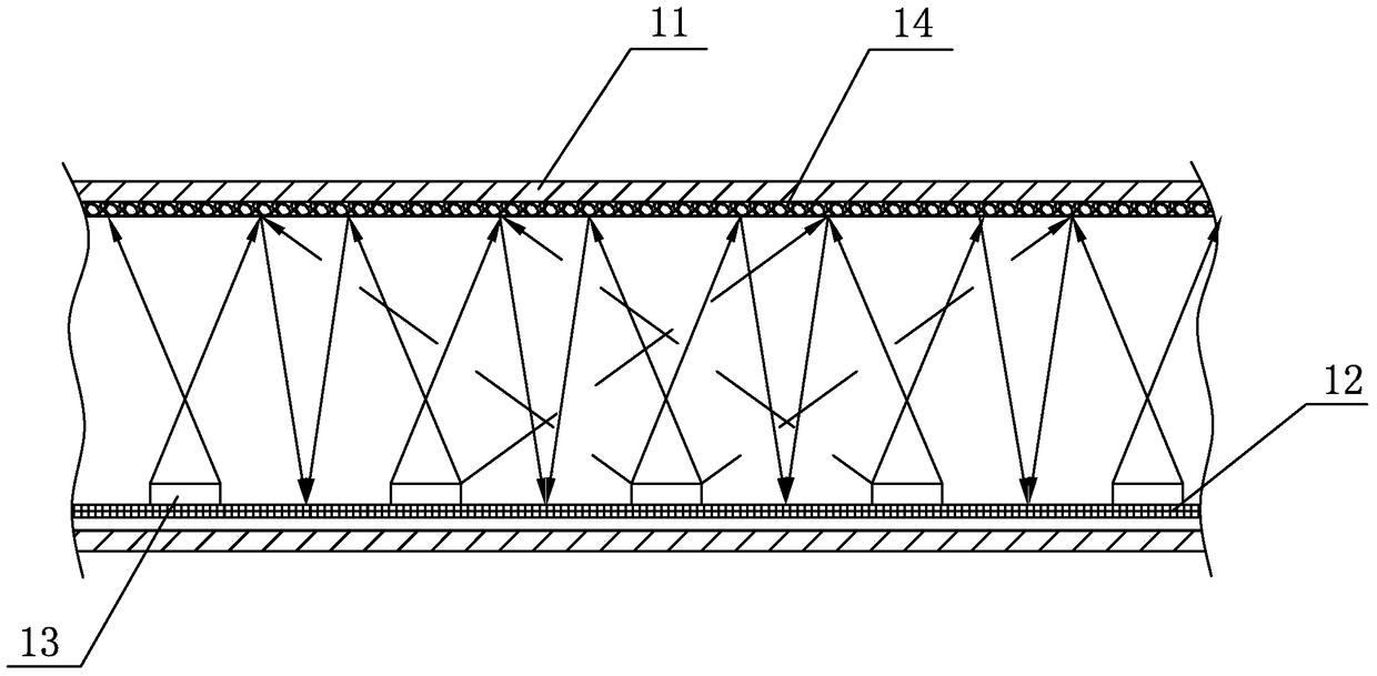 A LED light with no dark area and large angle light