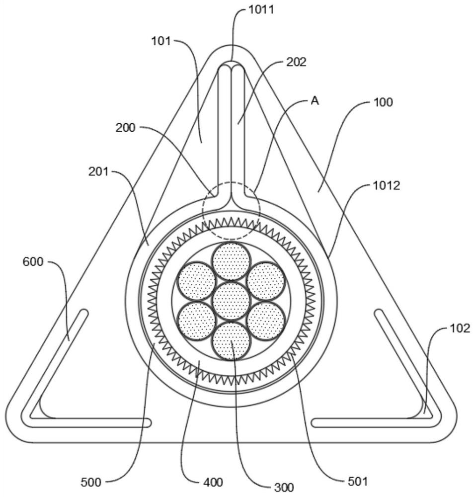 Triangle optical cable