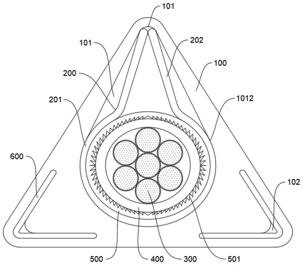 Triangle optical cable