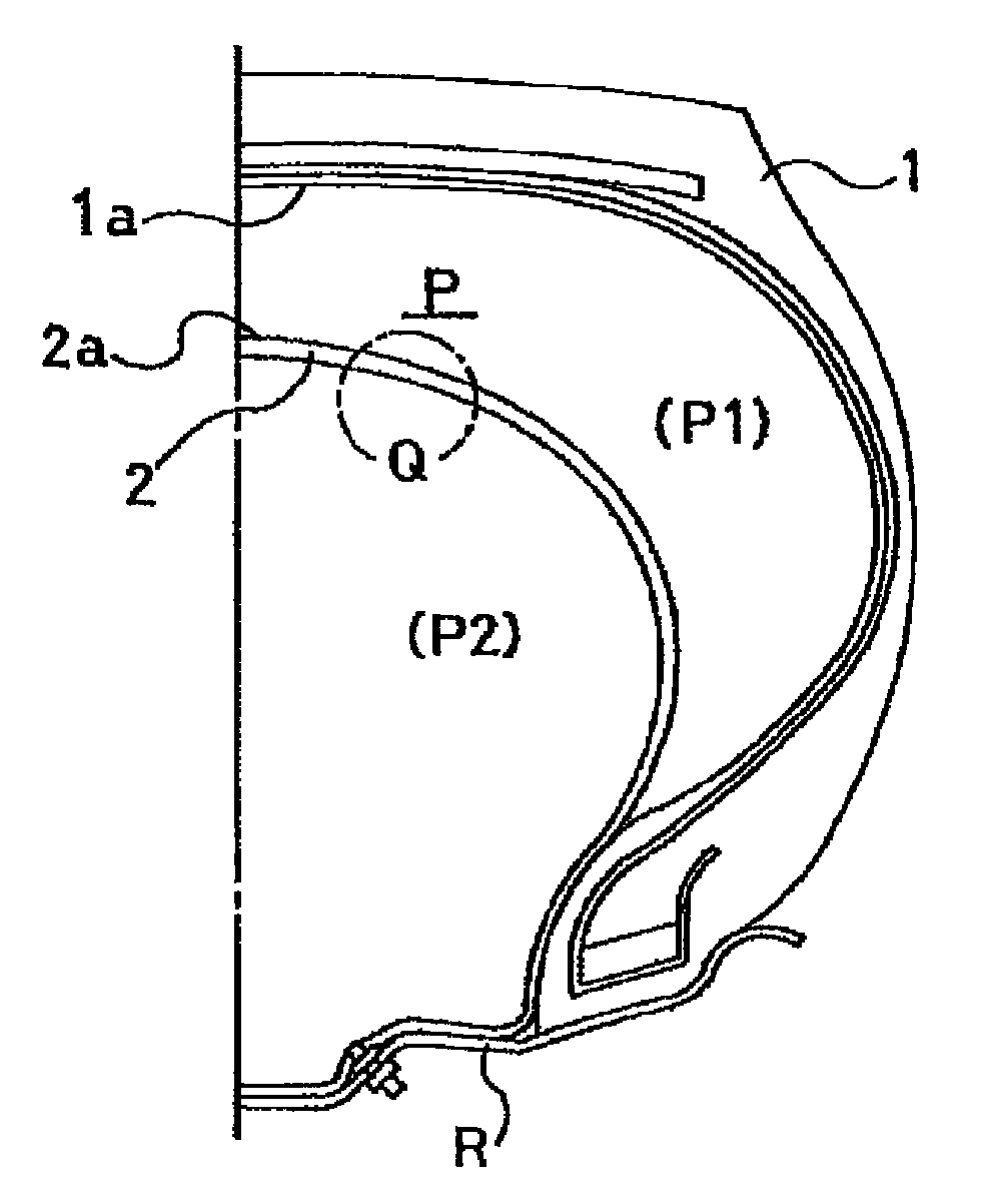 Pneumatic tire/rim assembly