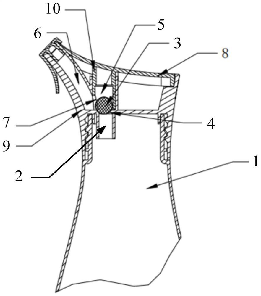 Self-closing liquid packaging container and method for controlling liquid discharging of container