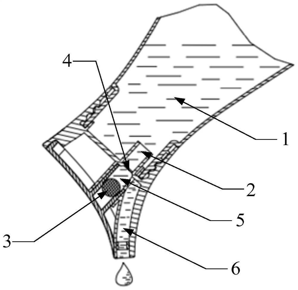 Self-closing liquid packaging container and method for controlling liquid discharging of container