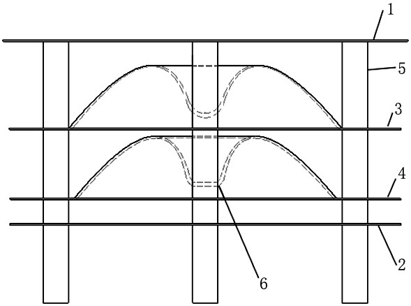 Temperature sensor array with flow guide discs