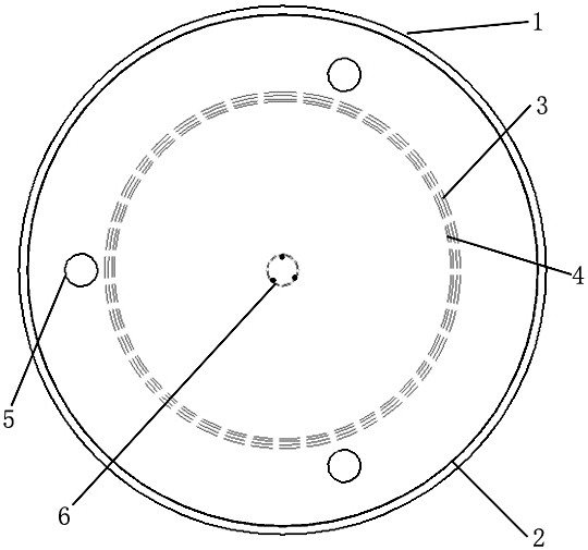 Temperature sensor array with flow guide discs