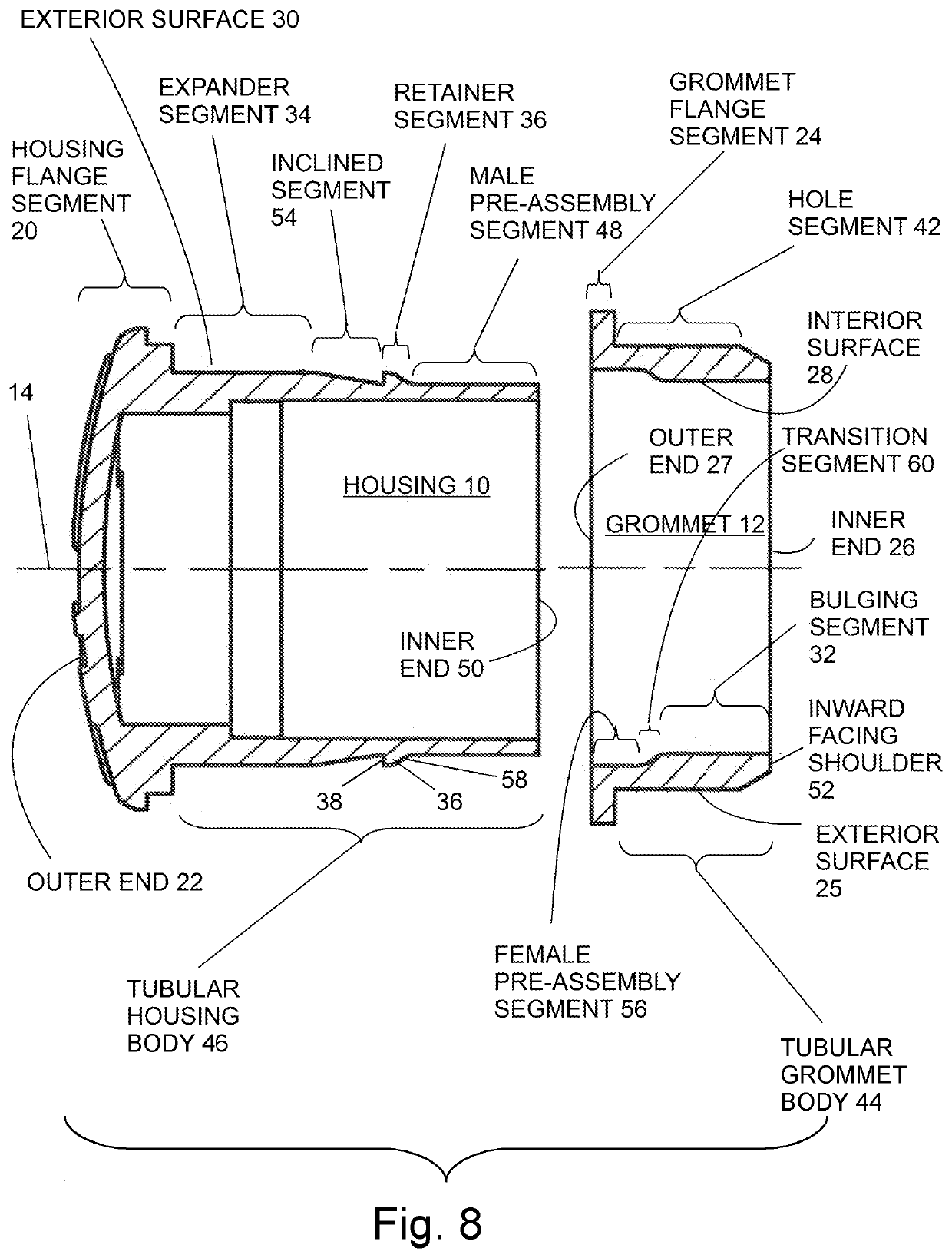 Panel mount for mounting signalling and control devices on control panels