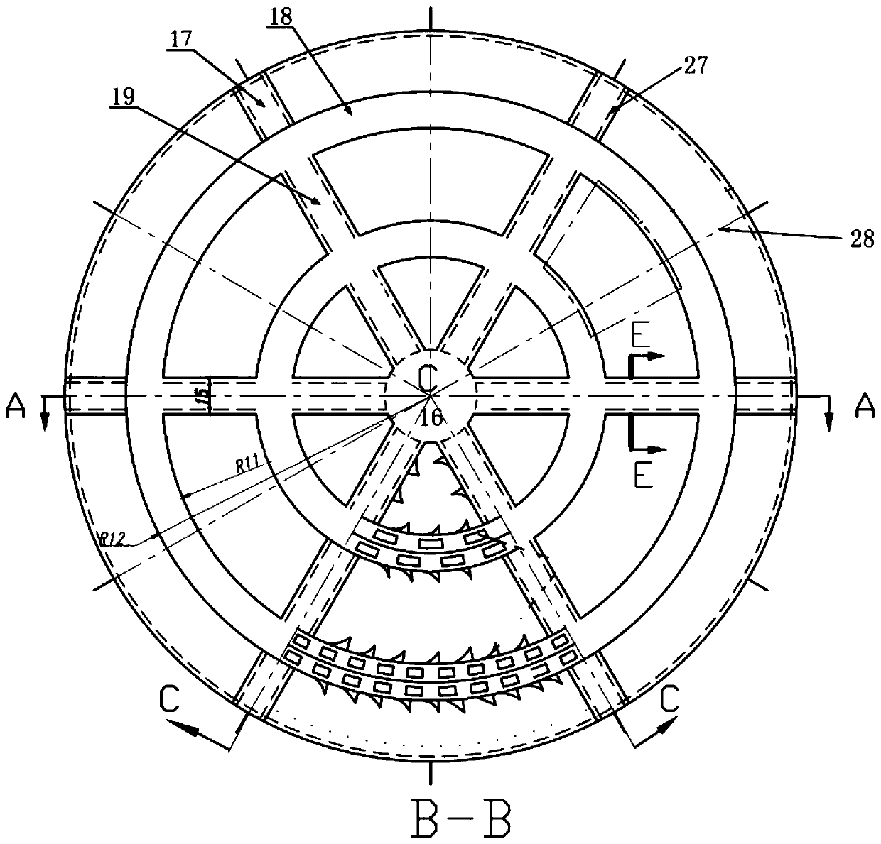 Ash discharge system of biomass gasification furnace