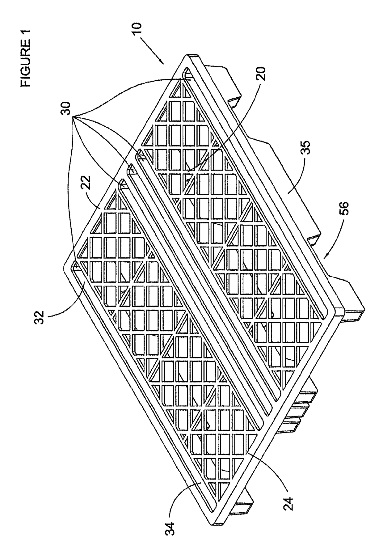 High load plastic pallet