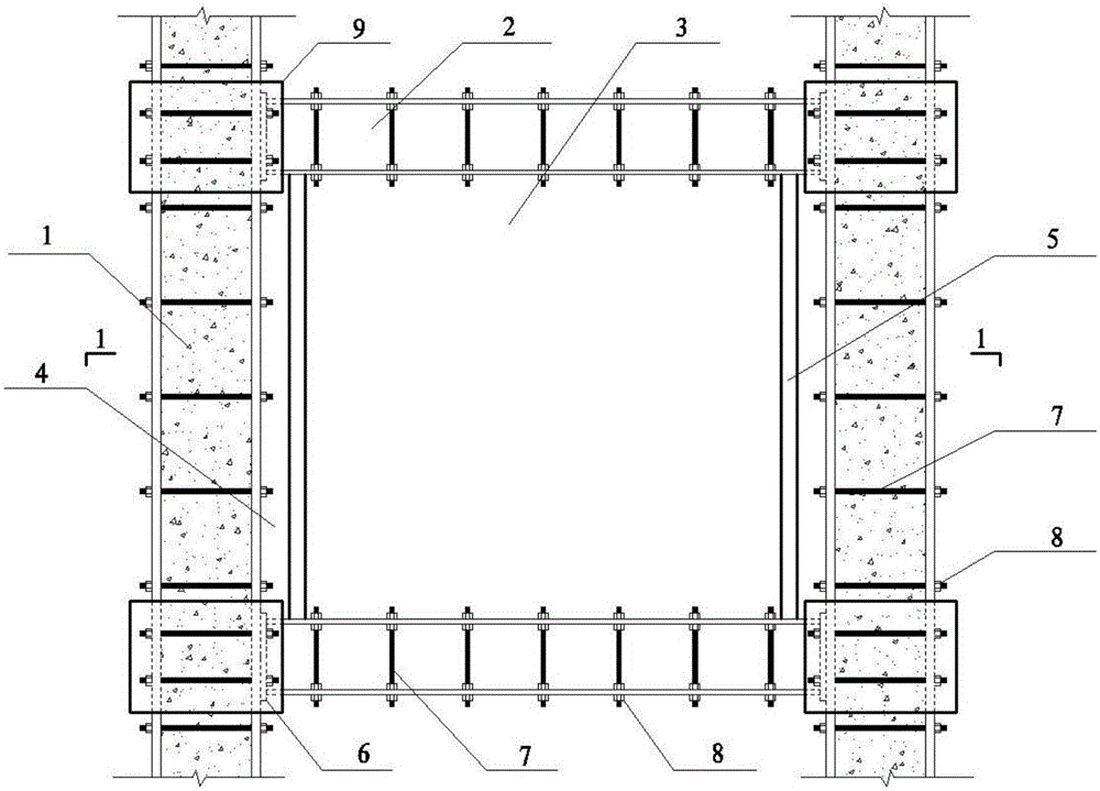 Assembly type concrete column partially and externally wrapped by H-shaped steel and energy dissipation steel plate shear wall structure