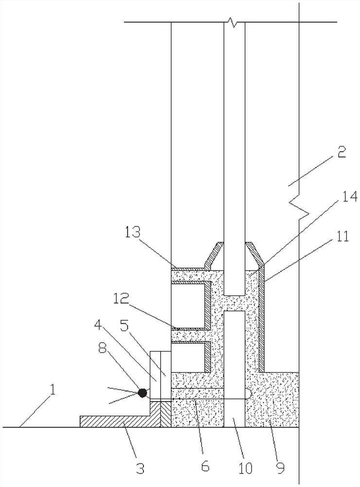 Fabricated part grouting layer plugging method and fabricated part connection construction method