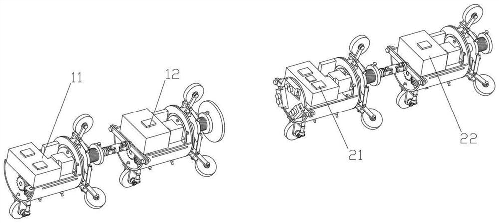 Pipeline positioning robot based on laser ranging