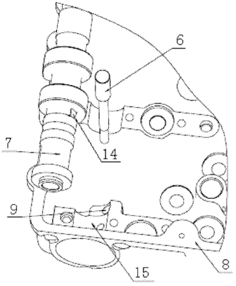 Timing positioning system device for top-mounted engine of camshaft