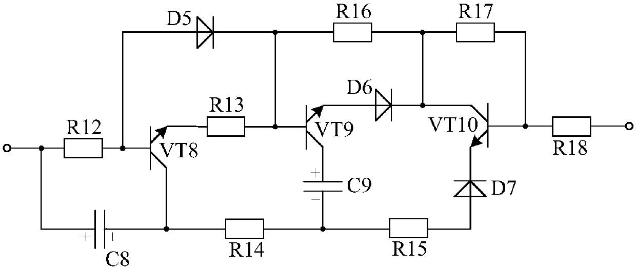 Soft start current stabilization circuit based on surge current limiting circuit