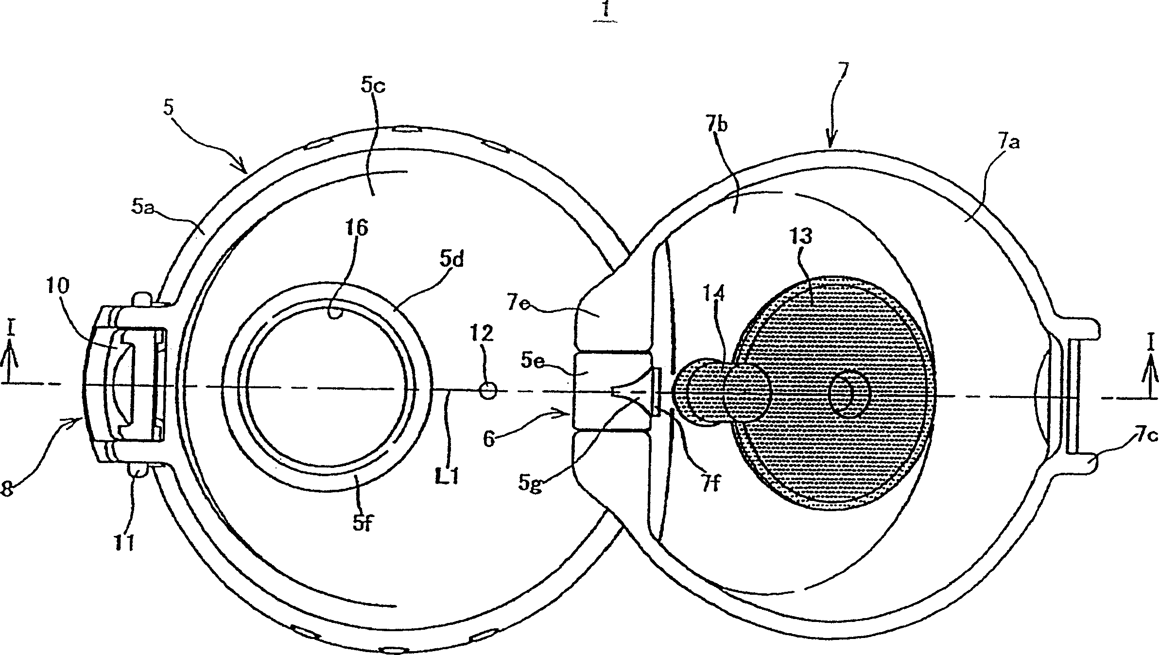 Middle bolt of beverage container