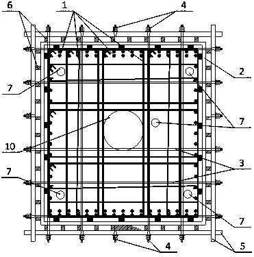 Concrete column pouring method