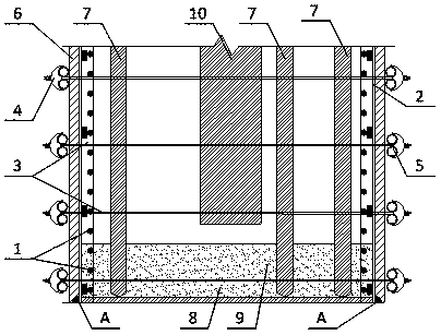 Concrete column pouring method