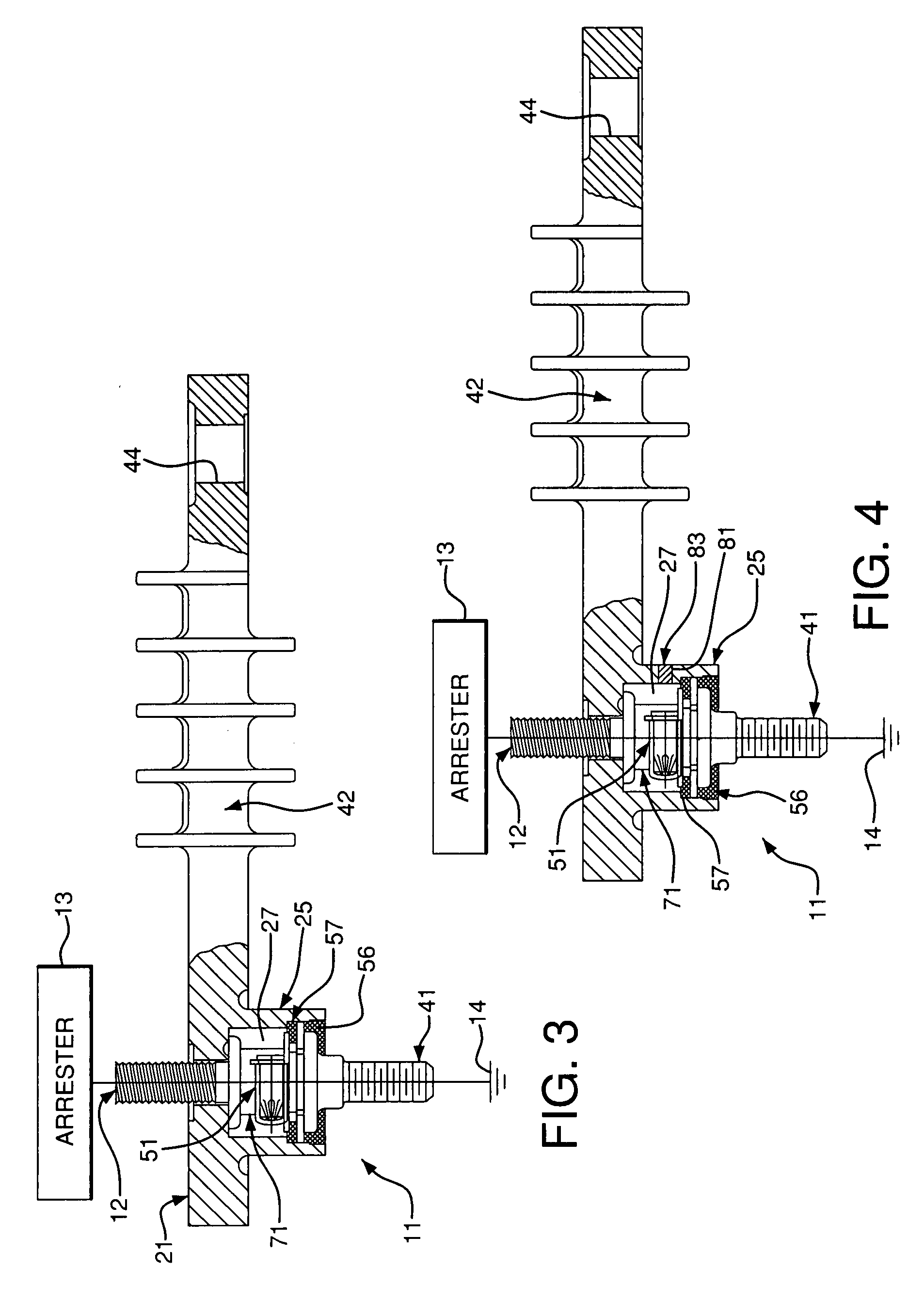 Arrester Disconnector Assembly Minimizing Explosive Separation