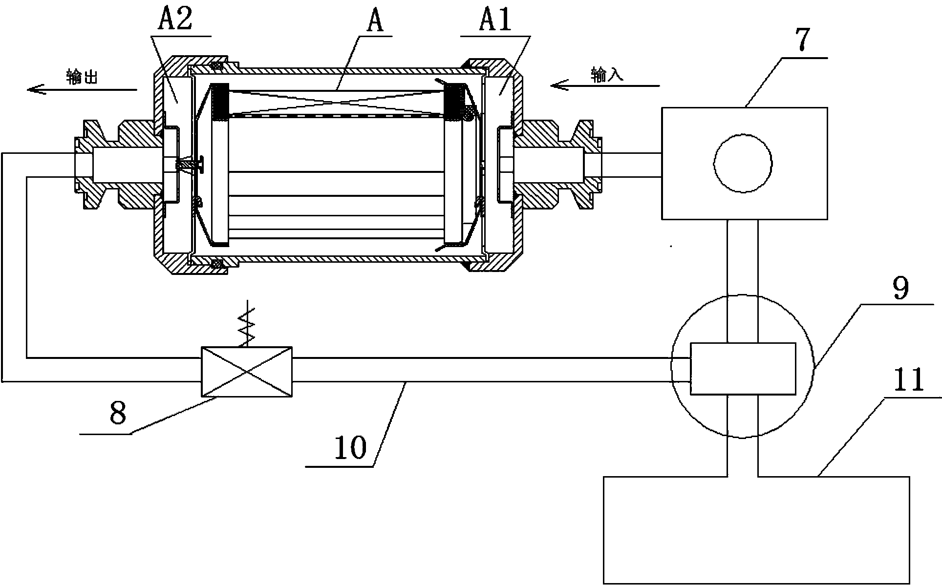 Detection device and method of valve block spring of refrigerant filter