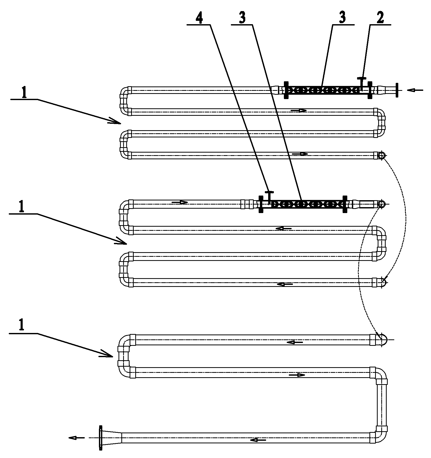 Multilevel pipeline-mixed coacervation device