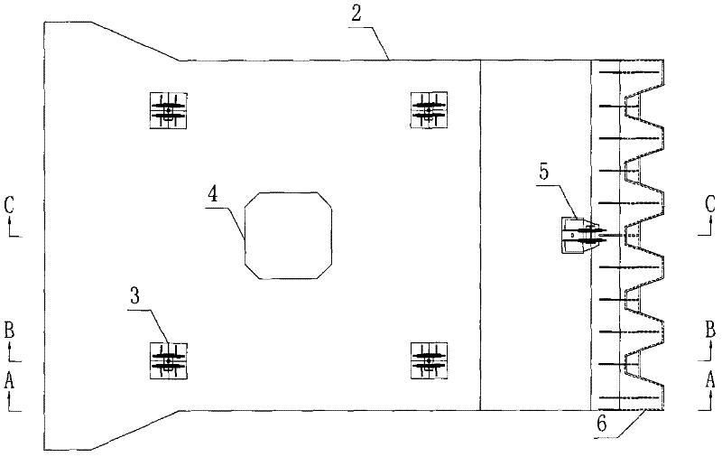 A reinforced concrete comb anchor