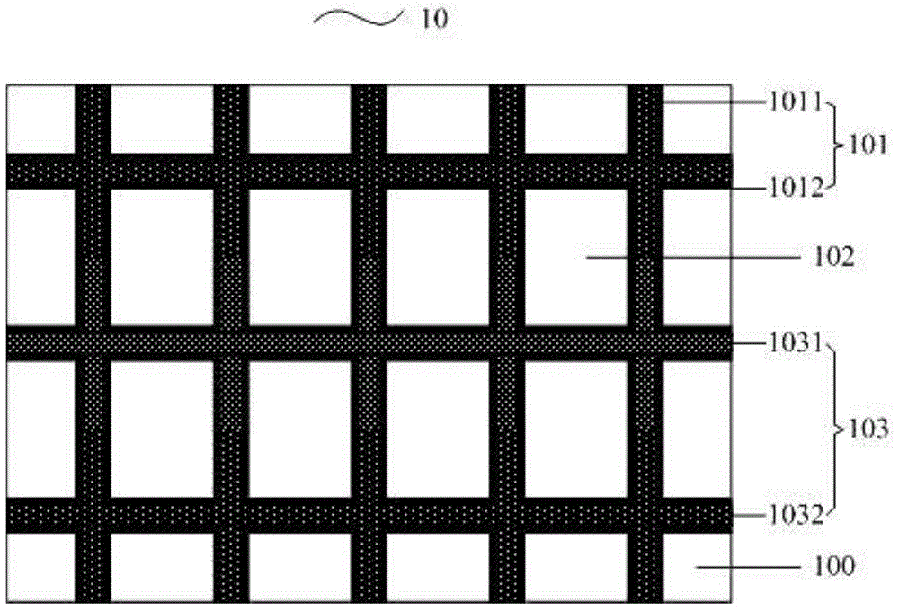 A color filter substrate, a liquid crystal display panel, and a liquid crystal display device