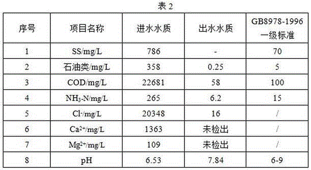 Treatment process for gas field foam water up-to-standard discharge