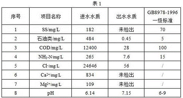 Treatment process for gas field foam water up-to-standard discharge