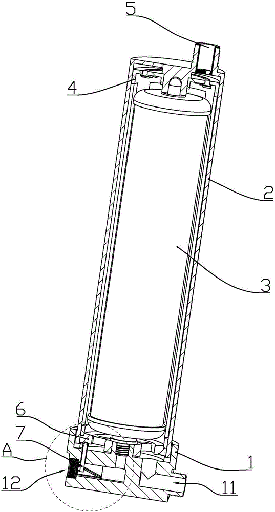 Water purifier capable of self-cleaning ceramic filter element