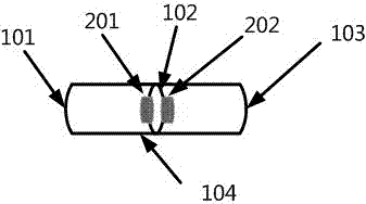 Bi-directional antenna Beacon device with controllable emission direction, system and method