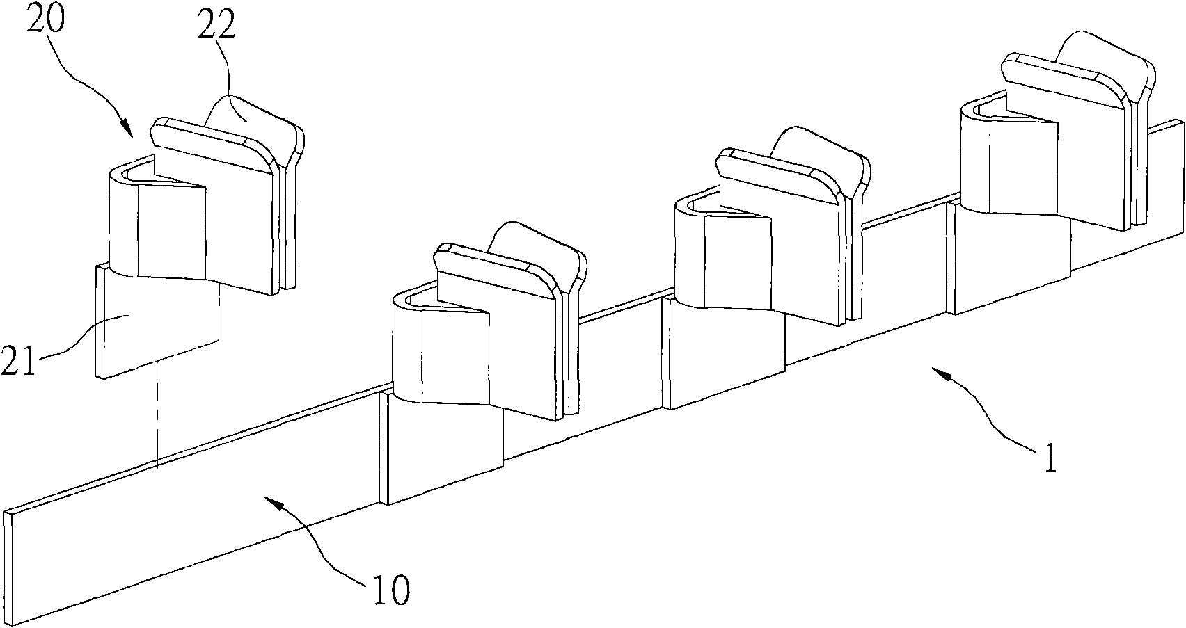 Conducting strip structure