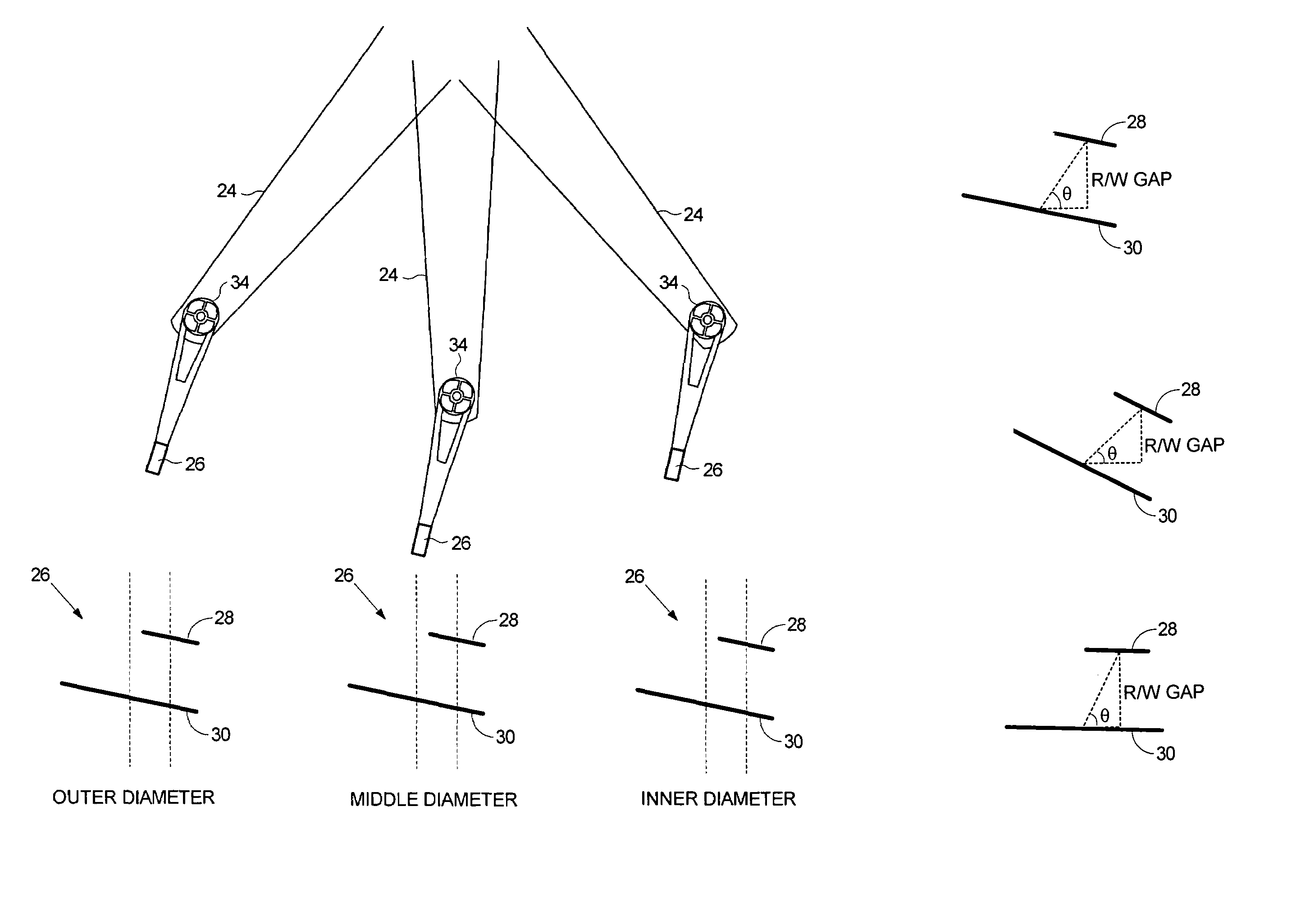 Servo writing a disk drive using a secondary actuator to control skew angle