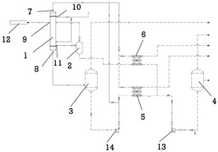 Ionic membrane caustic soda first-effect evaporation device and method