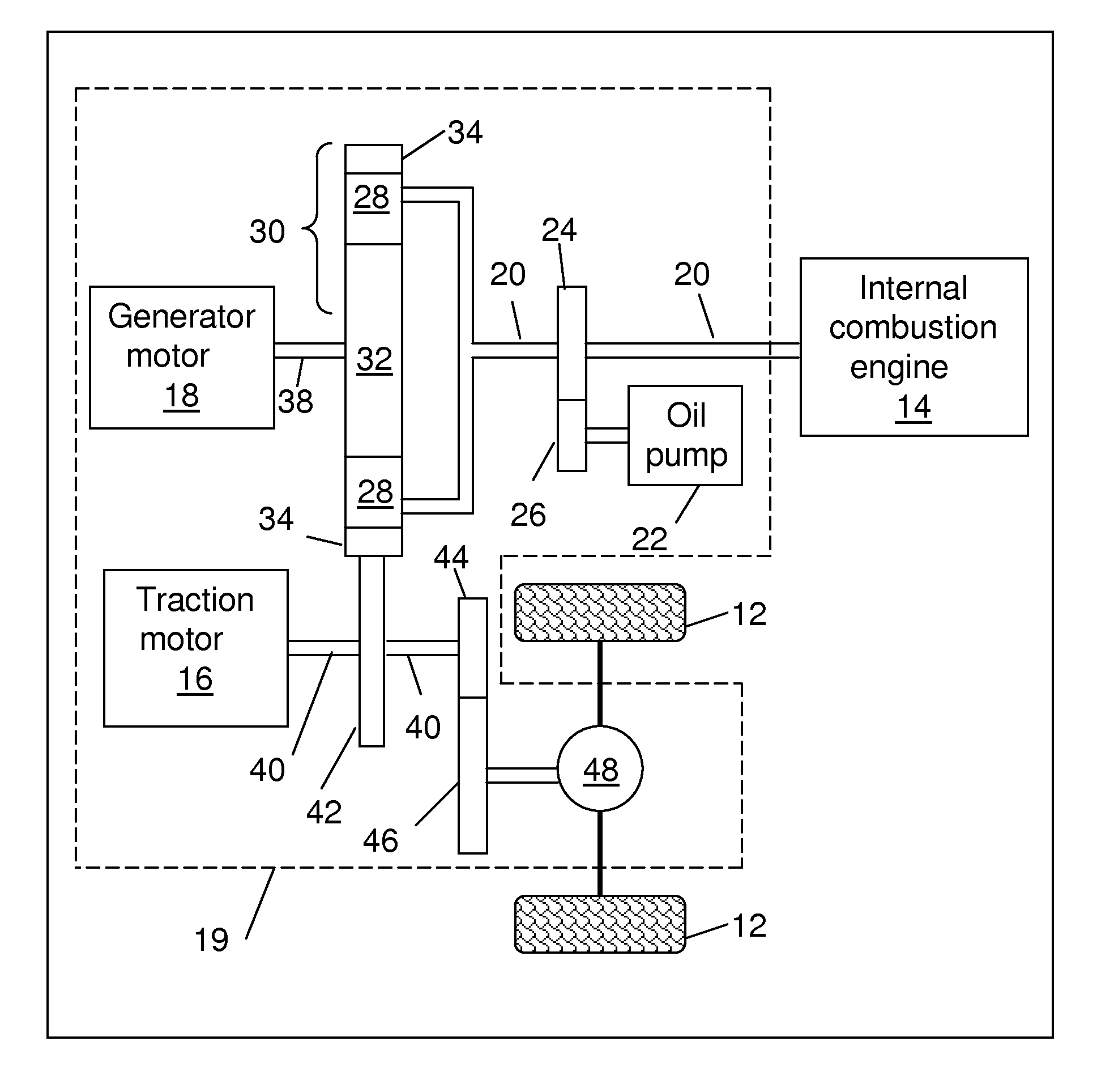 System and method to provide lubrication for a plug-in hybrid