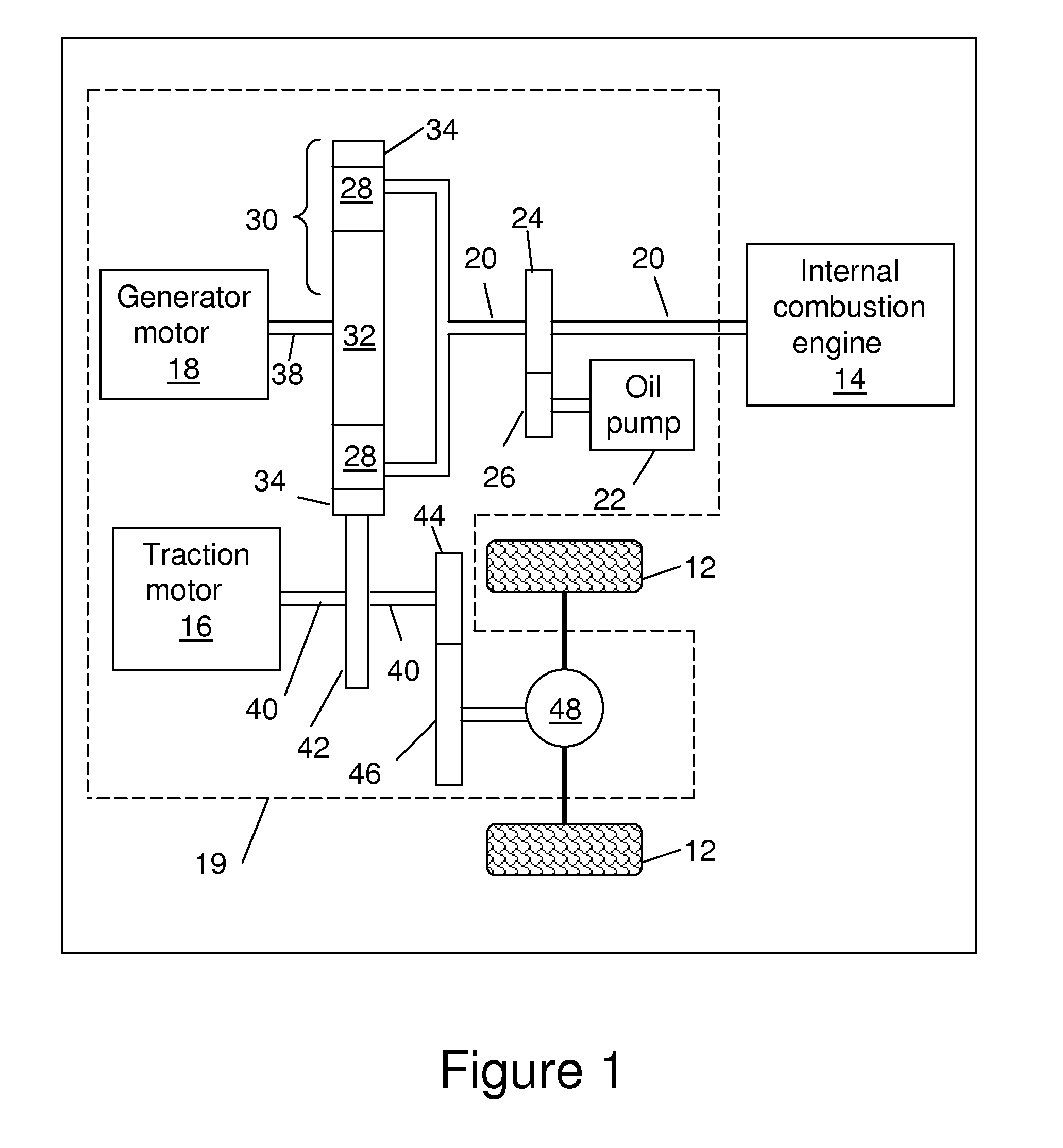 System and method to provide lubrication for a plug-in hybrid