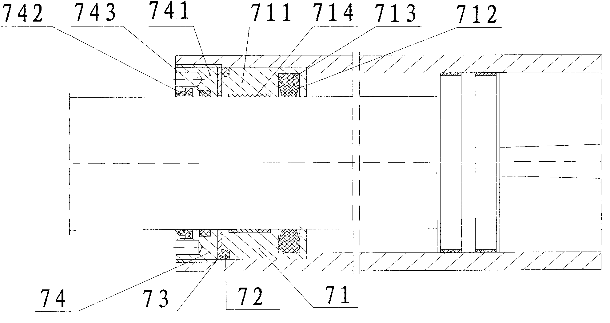 Piston-type hydro-pneumatic buffer