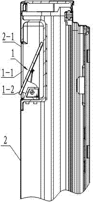 Hidden handle of refrigerator door body and refrigerator