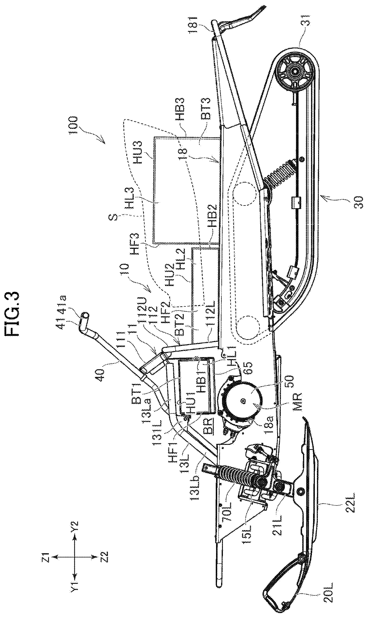 Electric snowmobile