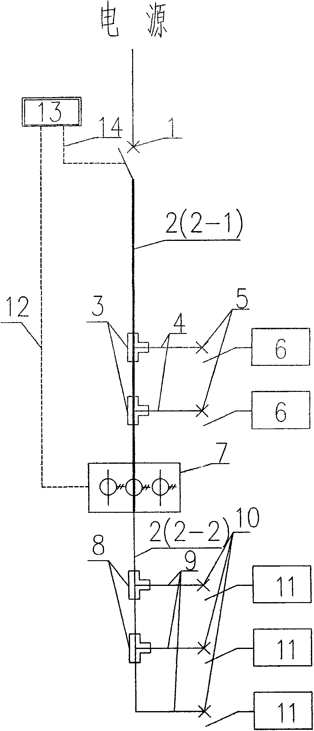 Power supply and distribution method for low-voltage system