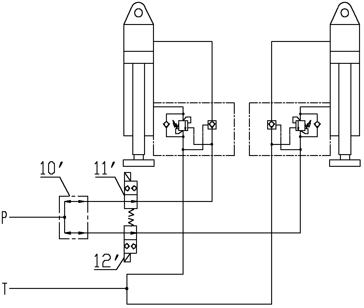 Hydraulic synchronous independent control device, synchronous hydraulic system and crane