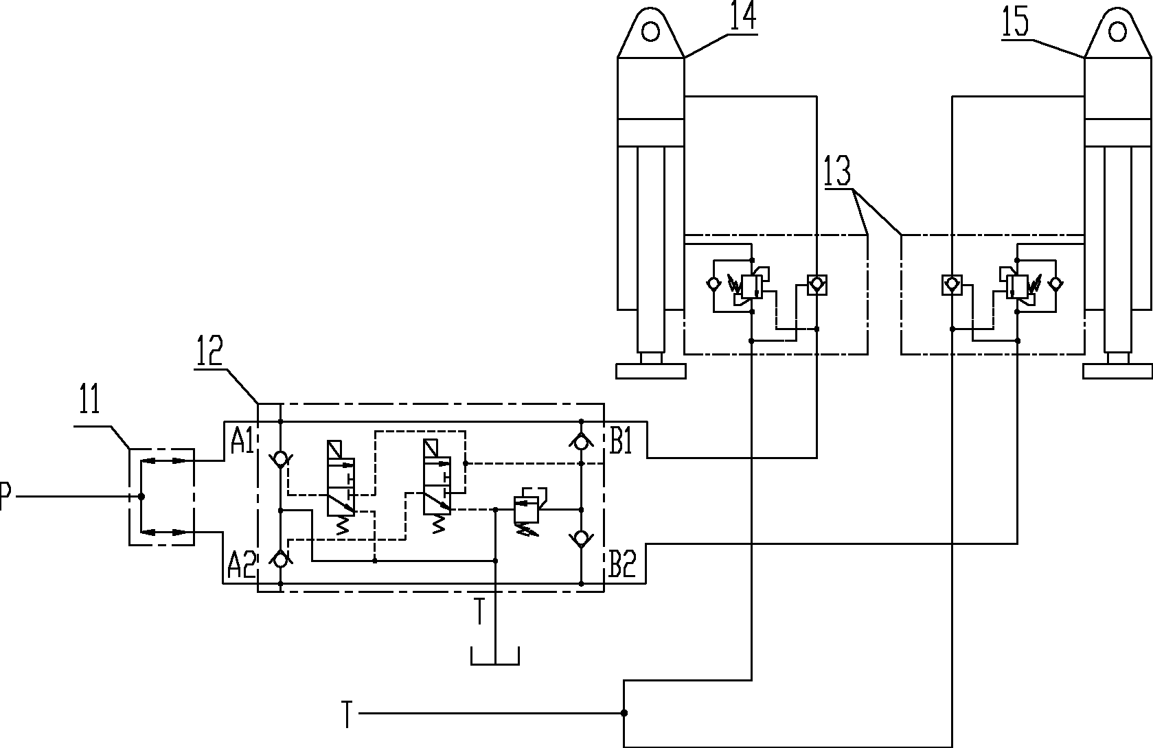 Hydraulic synchronous independent control device, synchronous hydraulic system and crane