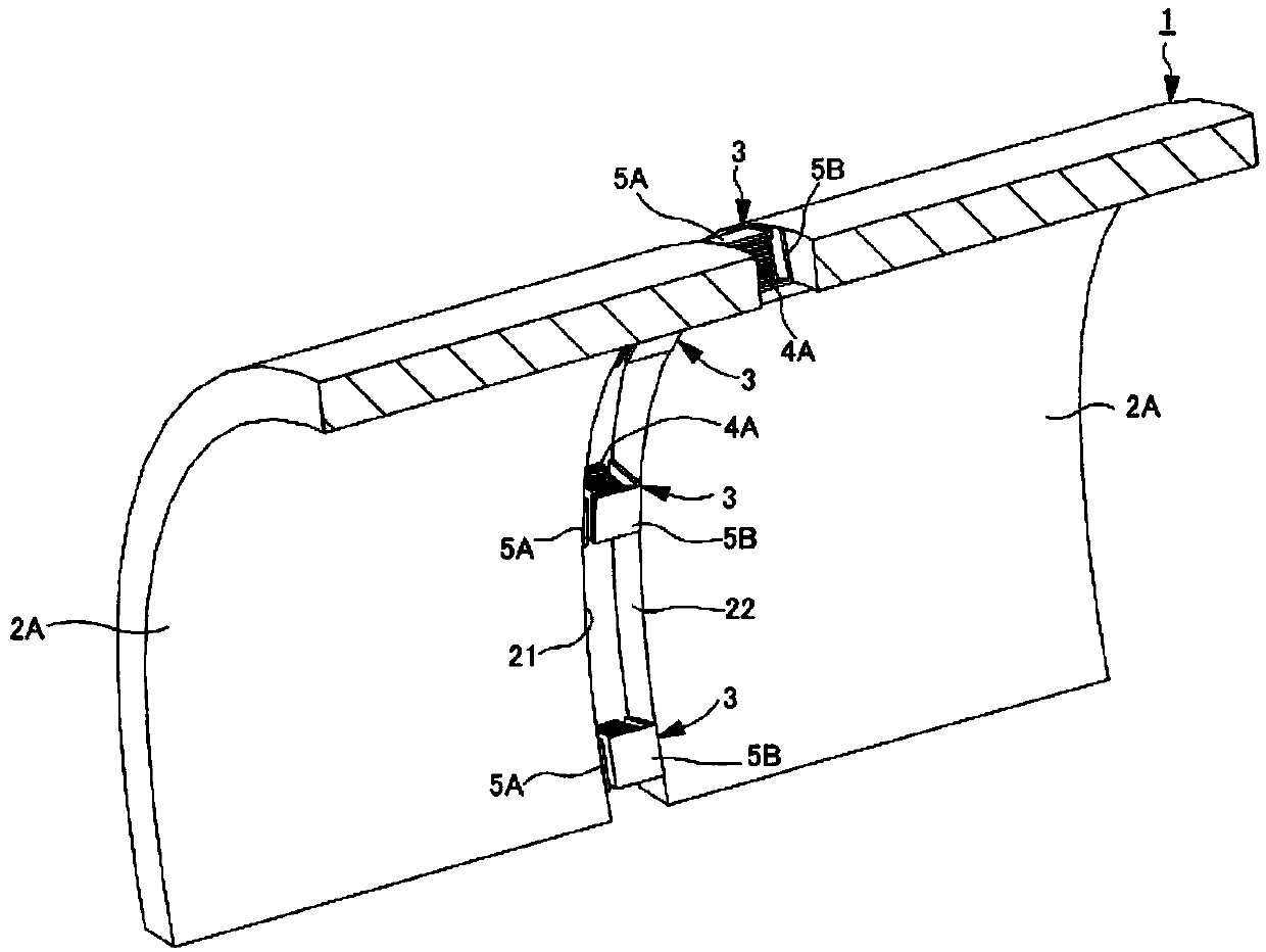 A tunnel axial shock-absorbing energy-absorbing device and a tunnel lining structure with the device