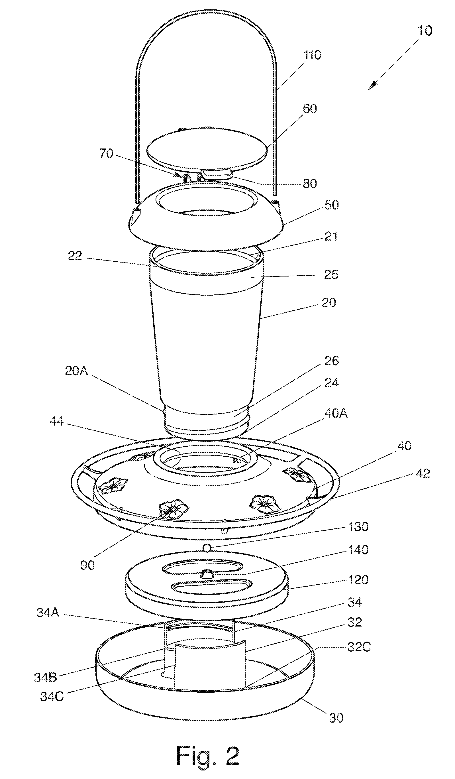 Nectar feeder with float and valve