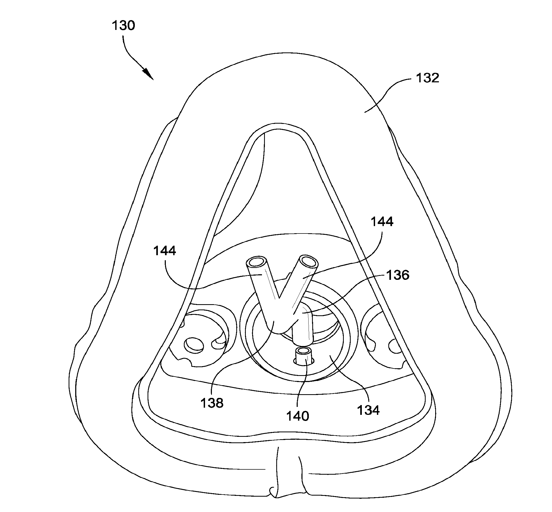 Supplemental gas delivery device for mask assembly