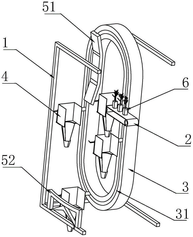 Pot seedling planting device