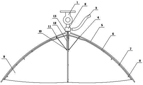 Portable folding spraying device for plant protection unmanned aerial vehicle