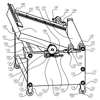 Glass detection device adopting worm gear table board, threaded lock pins and natural rubber V-type pressing plates