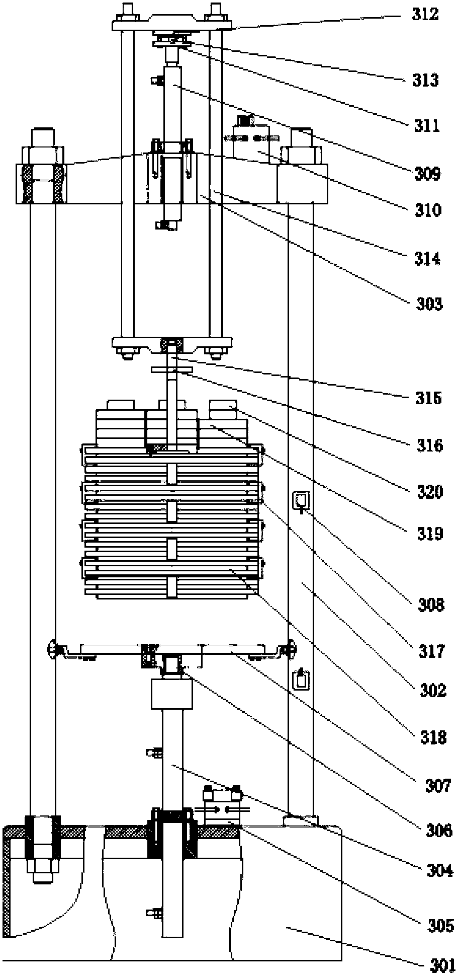 Large geotechnical triaxial creep test system