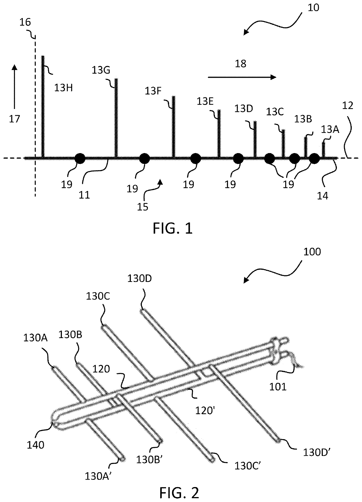 A dual directional log-periodic antenna and an antenna arrangement