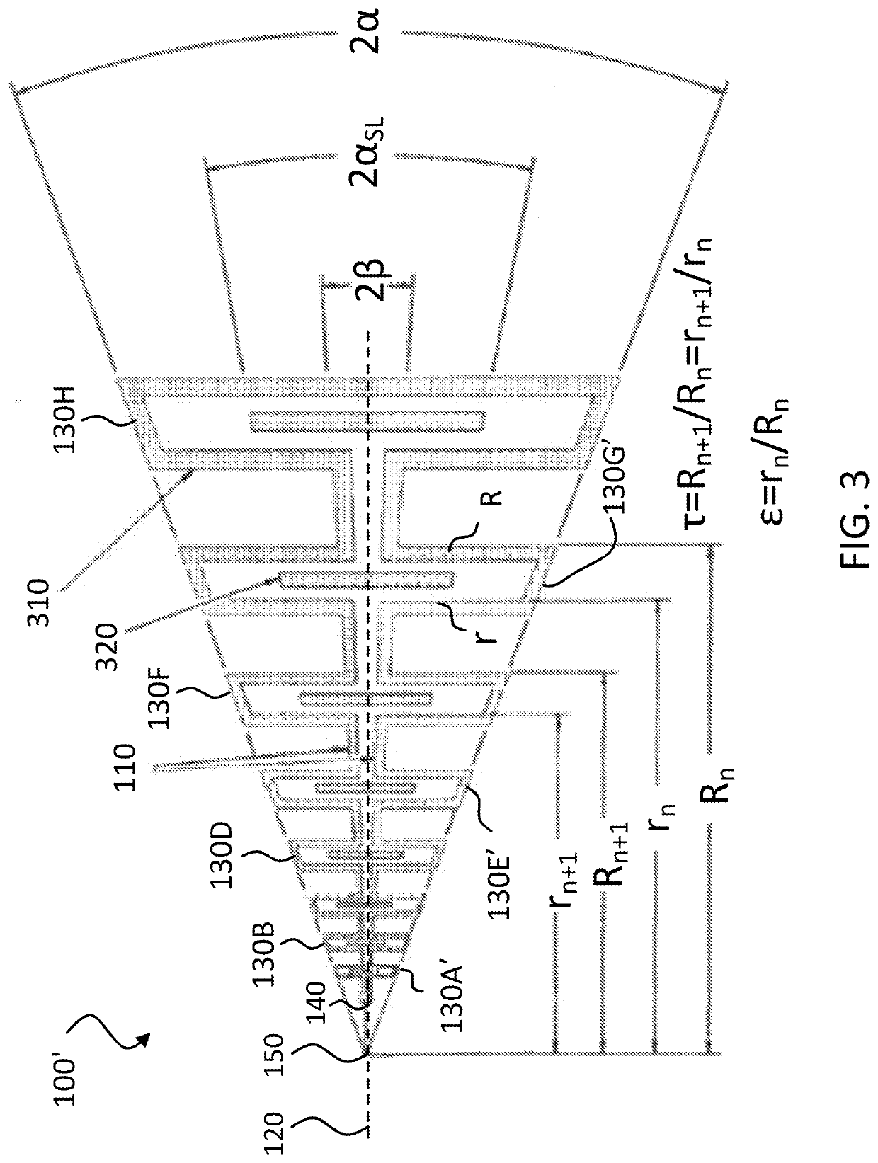 A dual directional log-periodic antenna and an antenna arrangement