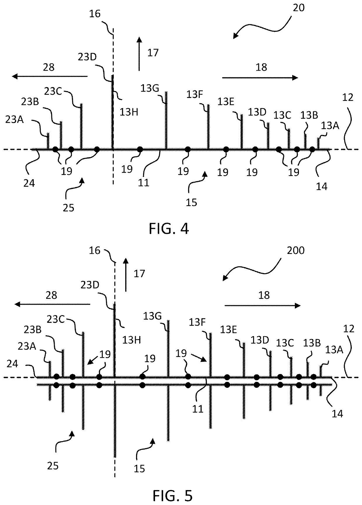 A dual directional log-periodic antenna and an antenna arrangement